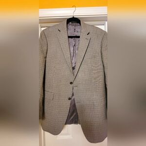 LAUREN By Ralph Lauren sportscoat blue/brown houndstooth 44L